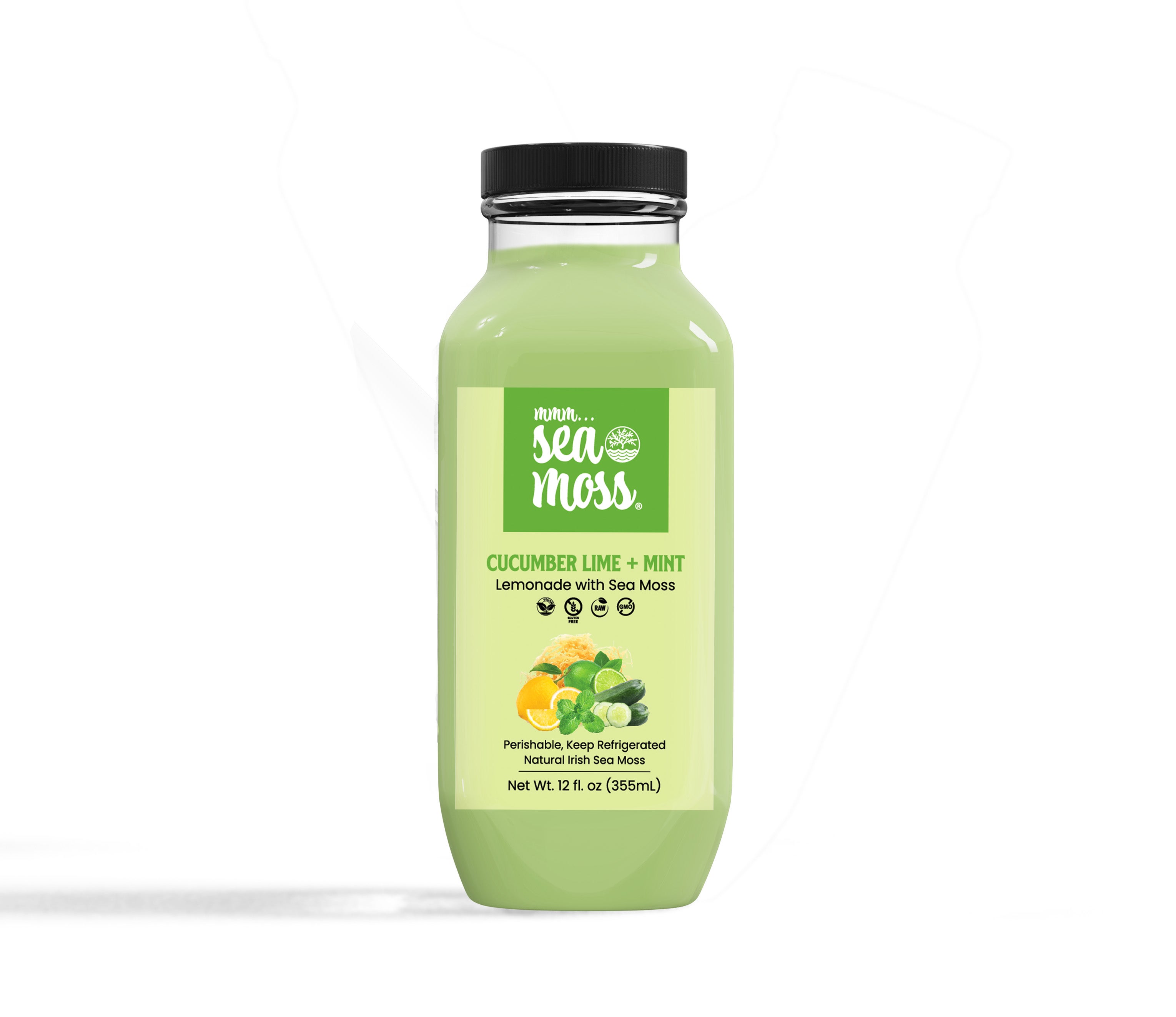 Refreshing Cucumber Lime + Mint Lemonade with Sea Moss | mmm Sea