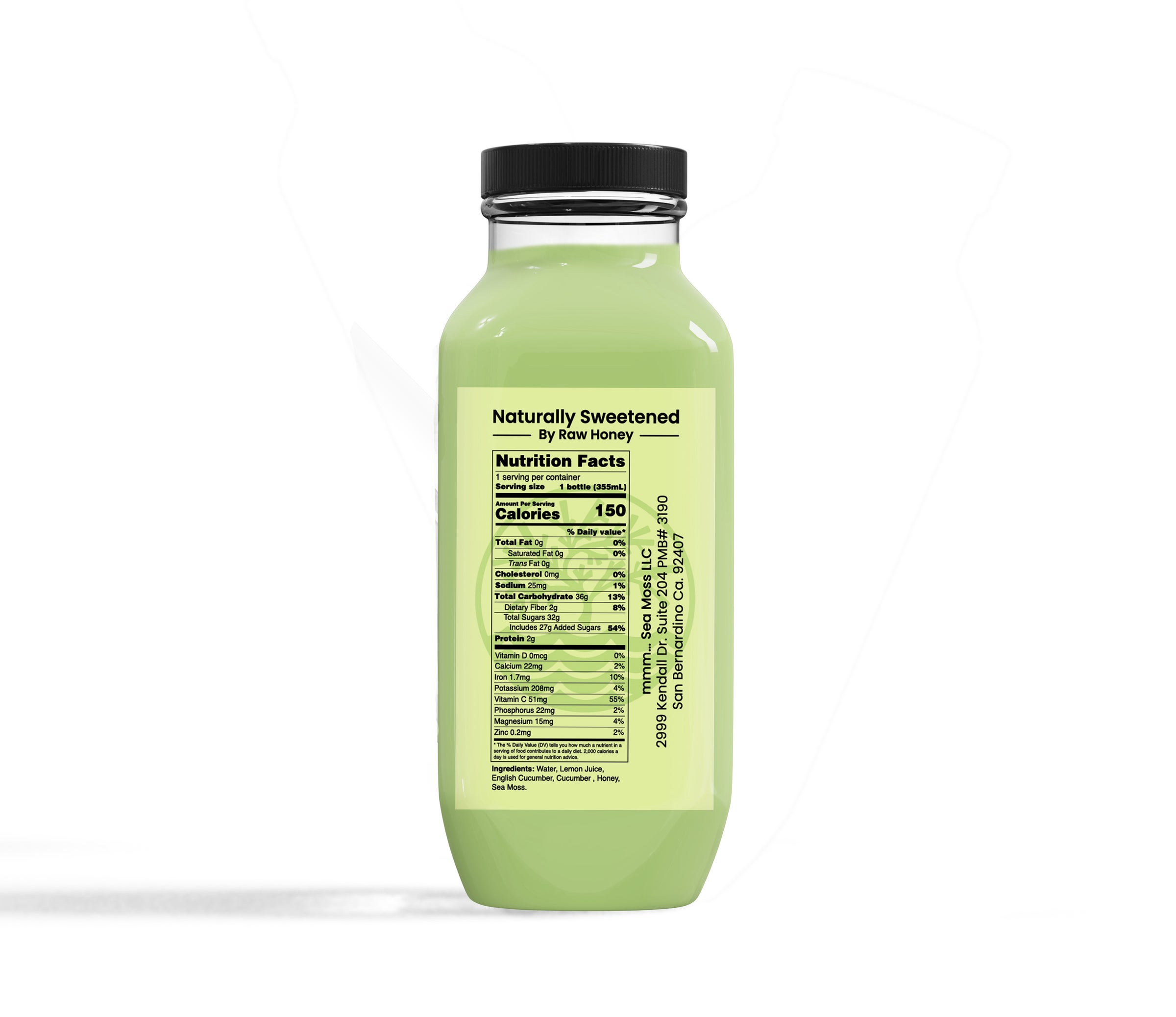 Refreshing Cucumber Lime + Mint Lemonade with Sea Moss | mmm Sea